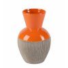 Váza Rotund 9x15x20 cm - šedo-oranžová