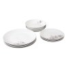 Jídelní souprava talířů 12 ks z kolekce porcelánu ROSE WHITE od by inspire.