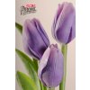 Dekorativní květina francouzský tulipán fialovo bílá - Paramit - 107V2