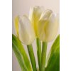 107W Francouzský umělý tulipán bílý 40 cm