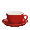 ROMA Šálek s podšálkem 100 ml červený