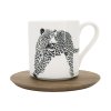 Hrnek 350 ml - JAGUÁR s dřevěným podšálkem