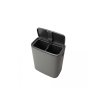 221460 Odpadkový koš Touch Bin 2x30 l minerální světle šedá od Brabantia otevřený