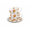 H223 WILD POPPIES Šálek s podšálkem 280 ml set 2 ks od Duo nad sebou