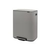 211348 Bo pedálový koš 60 l minerální světle šedá od Brabantia zboku