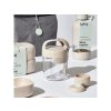 0301020V19U150 Svačinový box se lžičkou Lékué Jar To Go Organic 400 ml krémový celá souprava