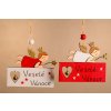 X337M Andílek Veselé vánoce 9 cm červený a bílý od Paramit