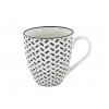 A485 ST 00 BLACKLINE Hrnek na čaj 560 ml v černo bílém dekoru od by inspire