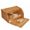 065091 COUNTRY Dřevěný chlebník 40x30x20 cm dub s krájecím prkénkem otevřené