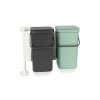 214448 Vestavný odpadkový koš Sort&Go 2x12 l tmavě šedá nefritově zelená od Brabantia