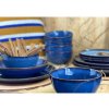 8919 24 00 SEA sada keramických modrých jídelních talířů od Clay (2)