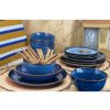 8919 24 00 SEA sada keramických modrých jídelních talířů od Clay
