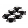 BACK Černý keramický presso šálek s podšálkem 100 ml sada 6 ks od Clay