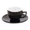 BACK Presso šálek s podšálkem 100 ml černý - sada 6 ks