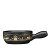 2896225024 MONTANA Sada na sýrové fondue pro 6 osob Ø 22 cm2 l keramika černá se zlatým dekorem od Spring (5)