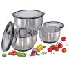 2505602803 DELUXE Mísy s protiskluzovým dnem a víkem sada 3 ks (1,5 l, 2,5 l, 4,5 l) nerez Kuchenprofi (1)