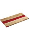 058635 Servírovací prkénko olivové dřevo pryskyřice červená 45x22x1,5 cm Zassenhaus (2)
