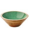 080407 BRUSH GREEN Mísa na potraviny Ø 20 cm8 cm mangové dřevo Zassenhaus (2)