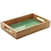 080445 BRUSH GREEN Servírovací podnos 30,5x20x5,5 cm mangové dřevo Zassenhaus (1)