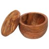 Dóza na sůl i koření Ø 7 cm/5,6 cm olivové dřevo