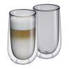 VERONA Dvoustěnné sklenice na Latte macchiato 350 ml - sada 2 ks kouřové sklo
