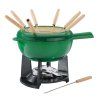 SAAS-FEE Sada na fondue pro 8 osob Ø 20 cm/2 l litina zelená