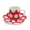 Šálek červený s podšálkem na Espresso 100 ml - Polkadot PD3011 - Maxwell&Williams