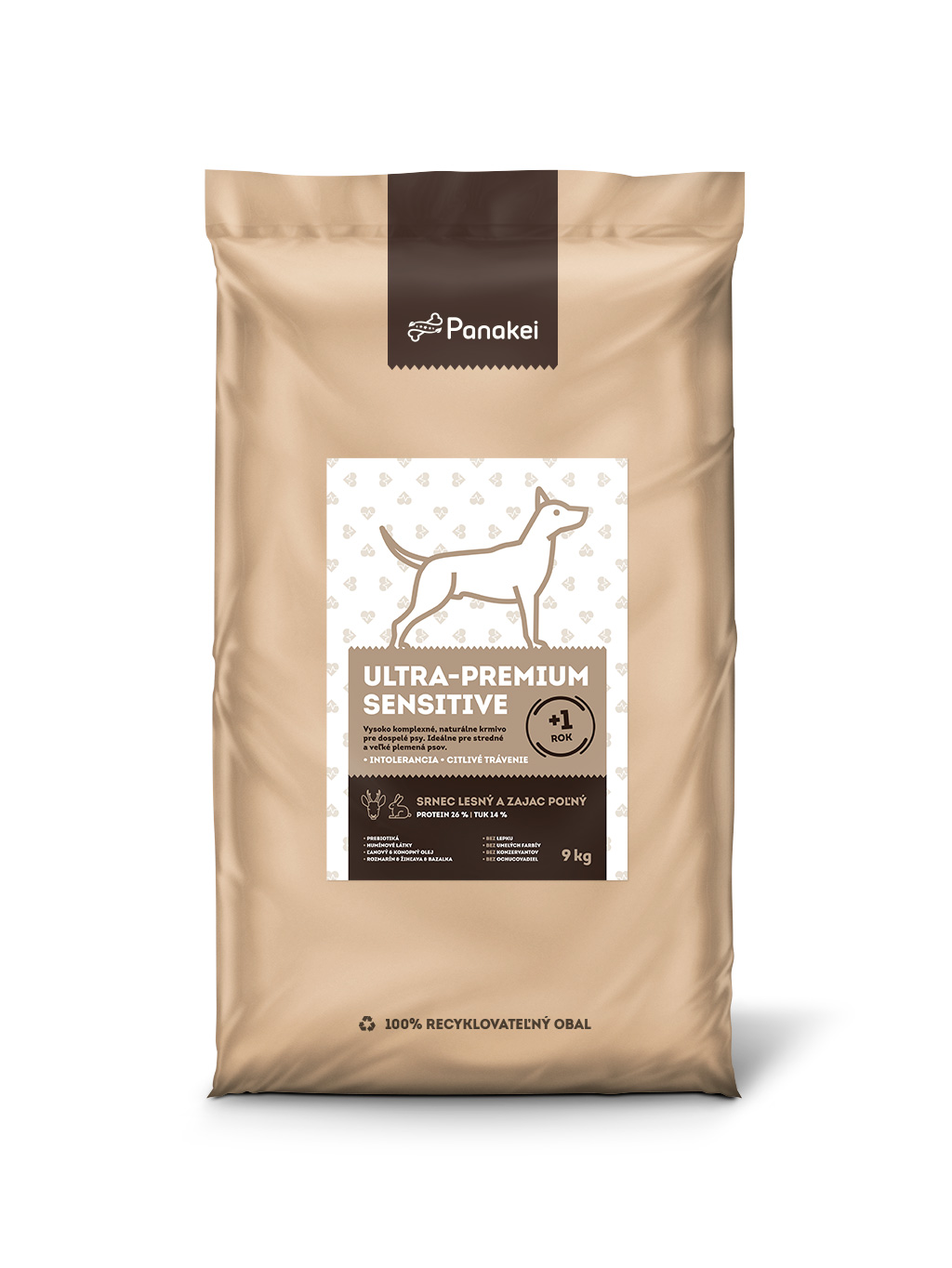 Panakei - Hypoalergenní krmivo pro psy SENSITIVE (Srnec a Zajíc + Batát) - 10kg