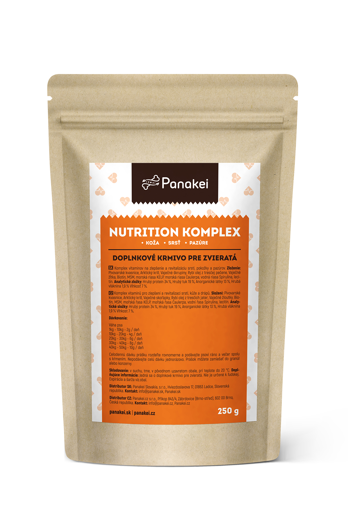 Panakei Slovakia, s.r.o. NUTRITION Komplex - Vitamíny pro psy na kůži, srst a drápy
