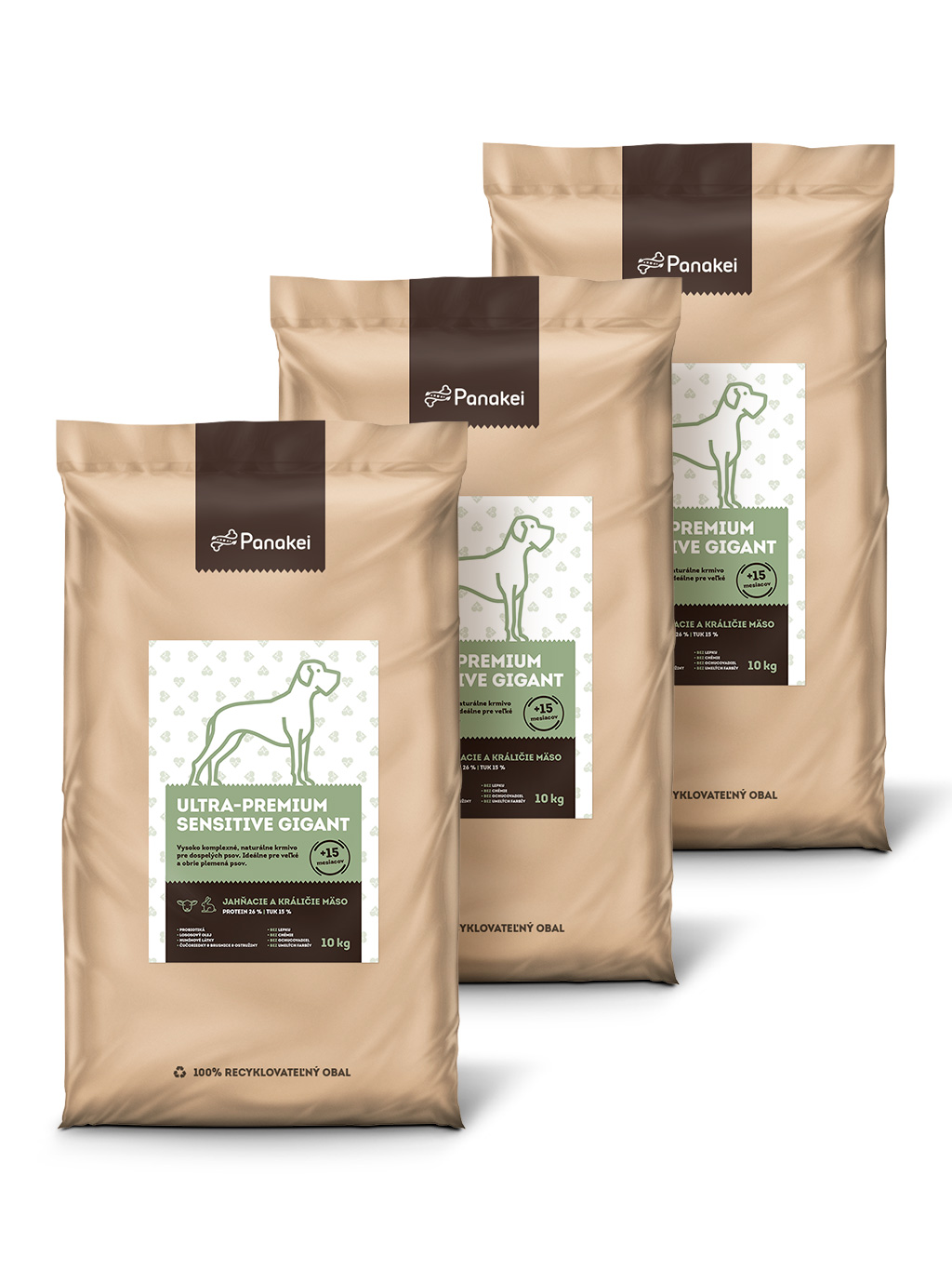 Granule pro psy SENSITIVE ✅ Jehněčí+Králik 30kg | Panakei.cz