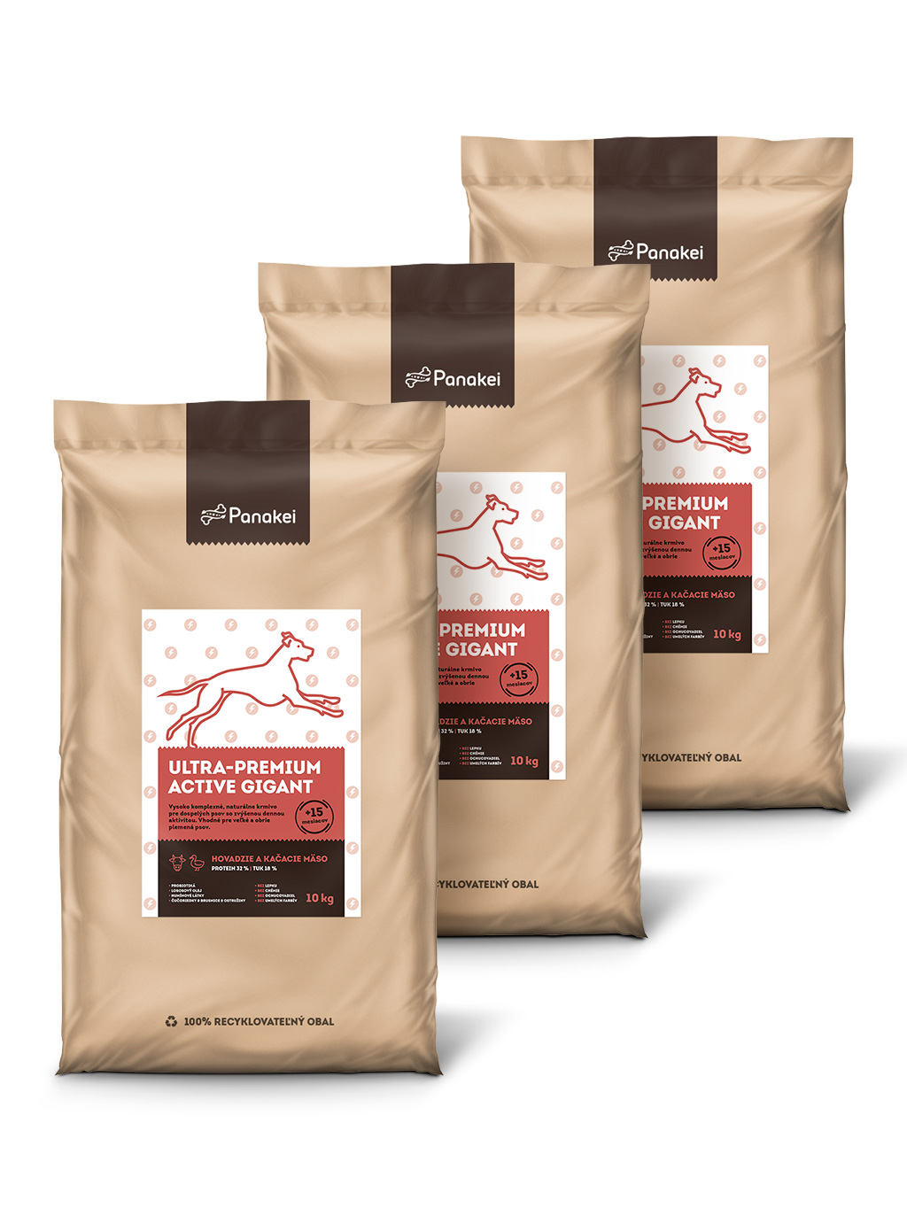 Granule pro psy ACTIVE - Hovězí+Kachna ✅ 30kg | Panakei.cz