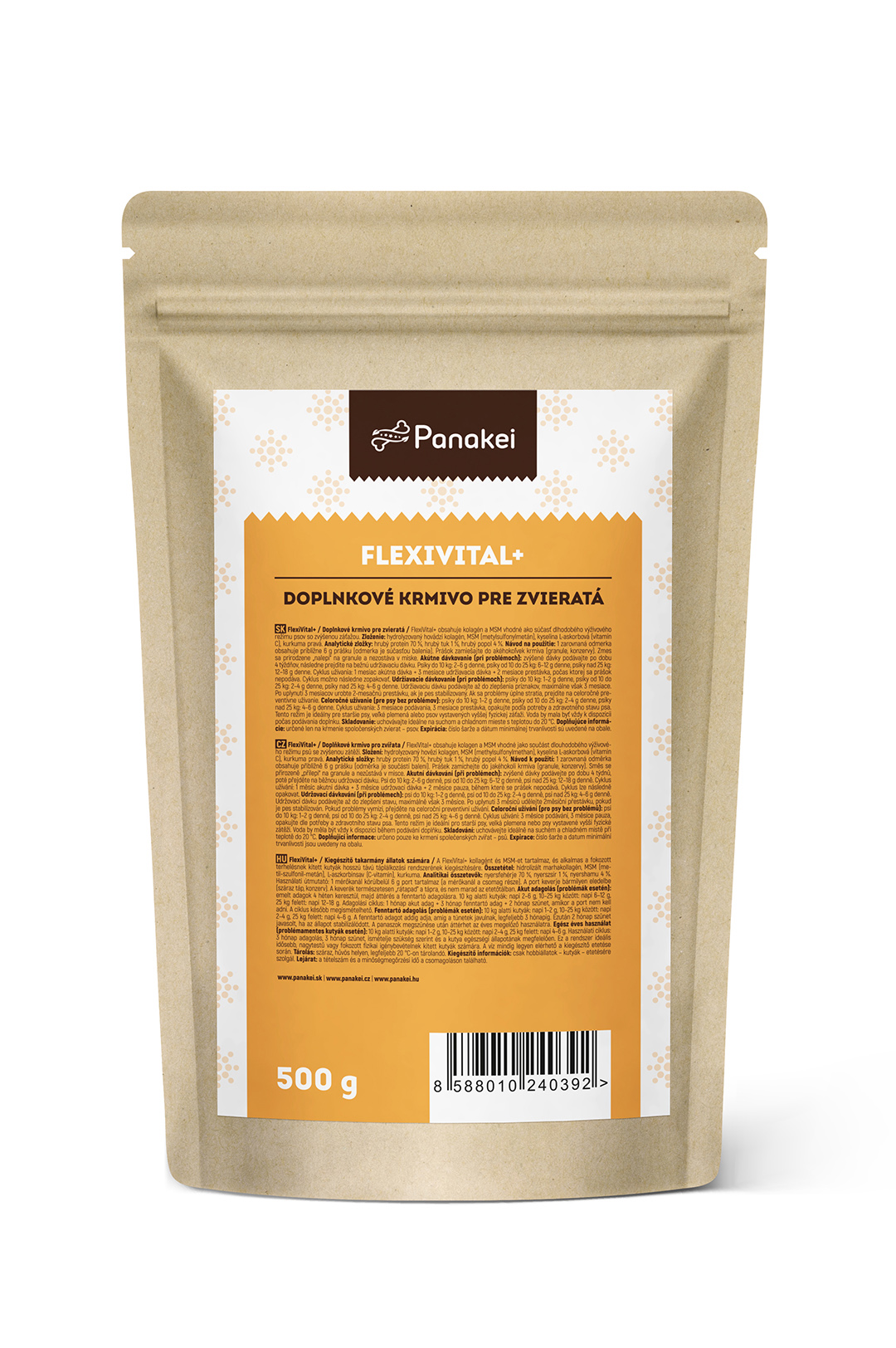Kloubní výživa pro psy FlexiVital+ ✅ Vit.C+MSM | Panakei.cz Balení: 500g