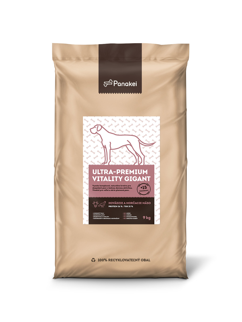 Granule pro psy – GIGANT ✅ Hovězí+Krůtí - 9kg | Panakei.cz