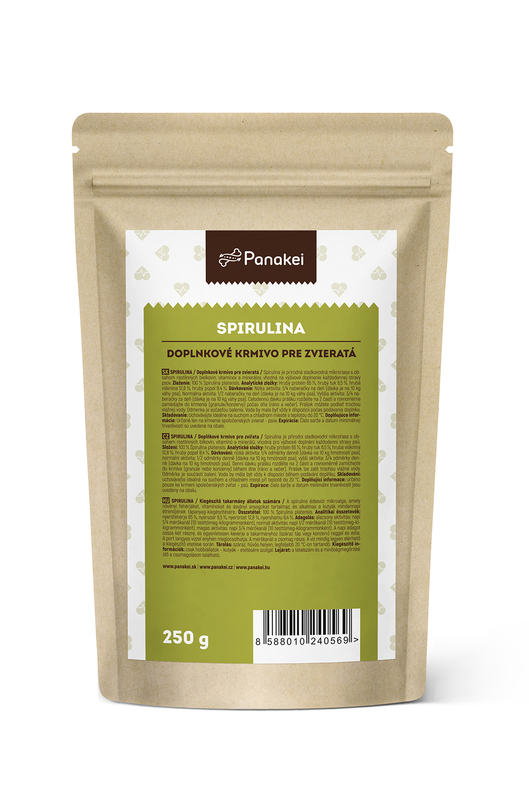 Spirulina (DETOX) pro psy - 250 g ✅ | Panakei.cz