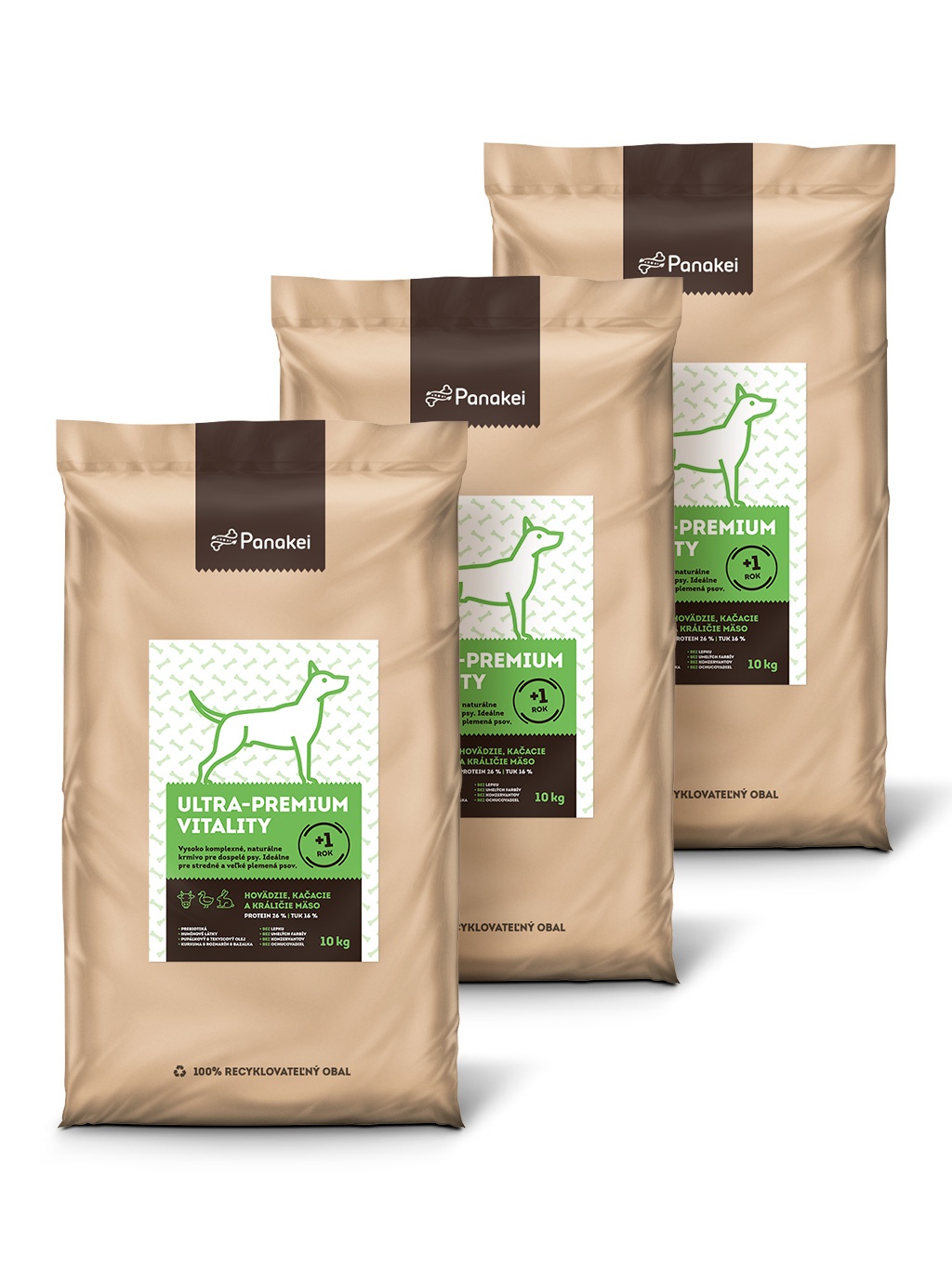 Granule pro psy - Hovězí+Kachna+Králik ✅ 30kg | Panakei.cz