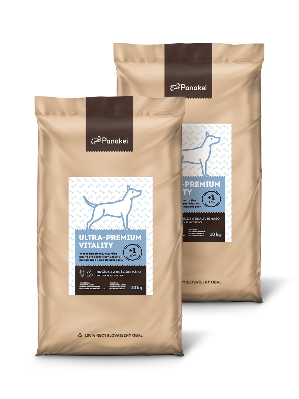 Panakei Slovakia, s.r.o. Granule pro dospělé psy (M) - Hovězí + Králík