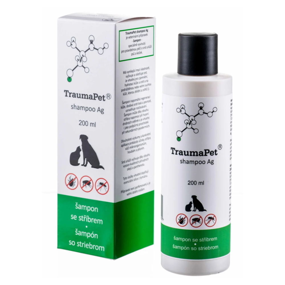 TraumaPet® Ag Antibakteriální šampon pro psy s KOLOIDNÍM STŘÍBREM