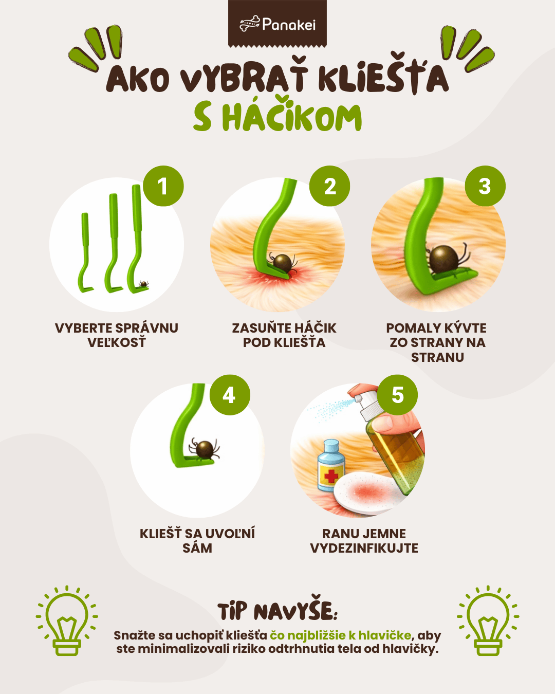 ako vybrať psovi kliešťa pomocou háčikov?