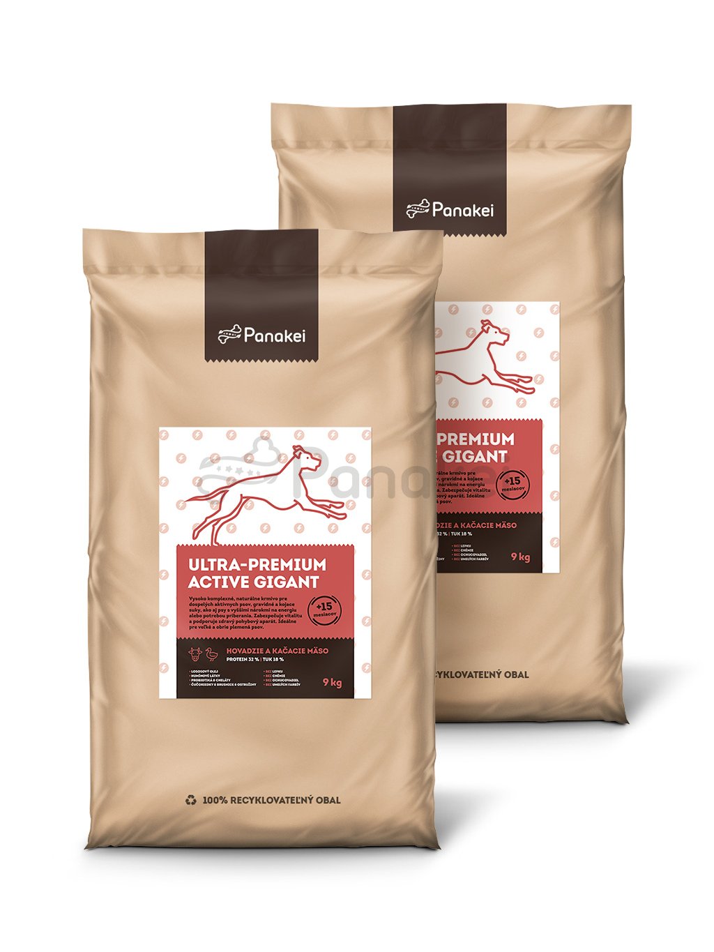 krmivo pre psov hovadzie a kacka active panakei 18kg