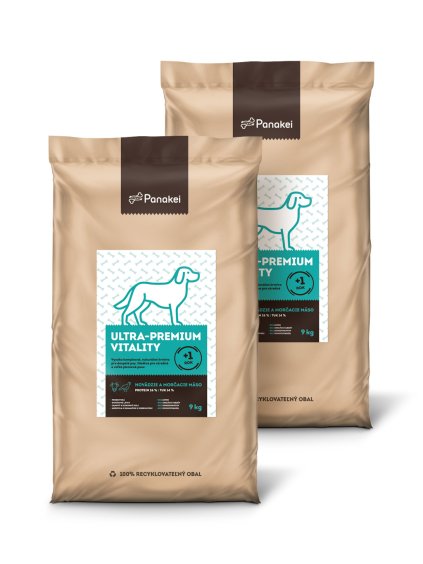 Dvojbalenie granulí Panakei pre stredné plemená psov – hovädzie a morčacie
