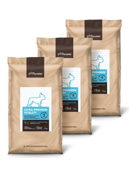 Tri balenia Panakei krmiva pre dospelých psov mini, toy a malých plemien s hovädzím a morčacím mäsom