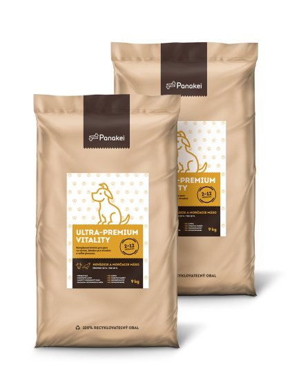 Granule pre šteniatka stredných plemien hovädzie a morčacie – balenie Panakei