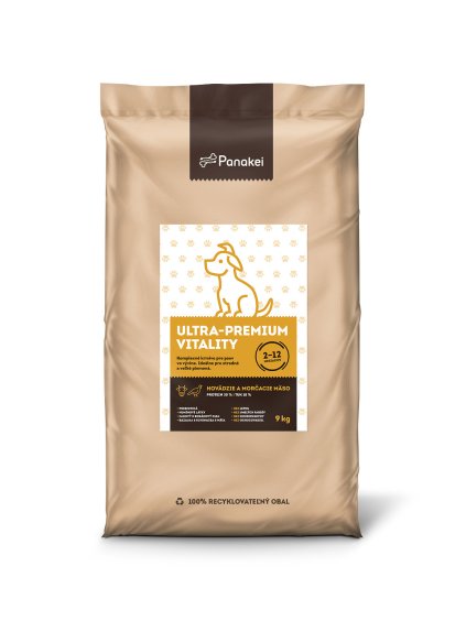 Balíček granúl pre šteniatka Panakei Hovädzie + Morčacie 9 kg