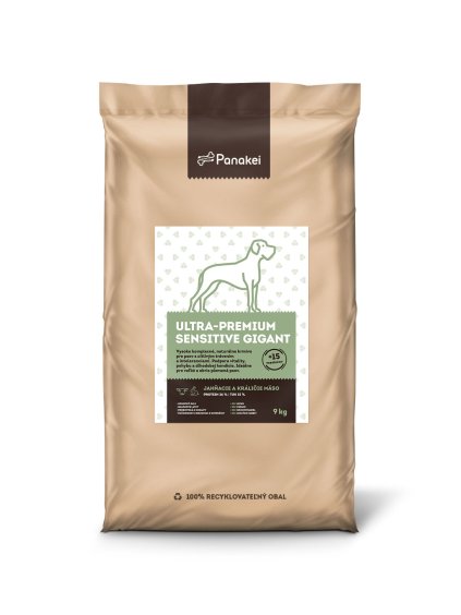 Balíček granúl pre veľké a obrie plemená Panakei Jahňacie + Králik (Sensitive) 9 kg