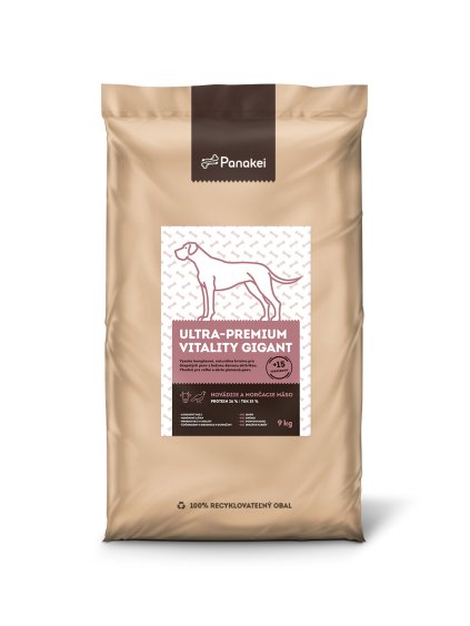 Balíček granúl pre veľké a obrie plemená Panakei Hovädzie + Morčacie 9 kg
