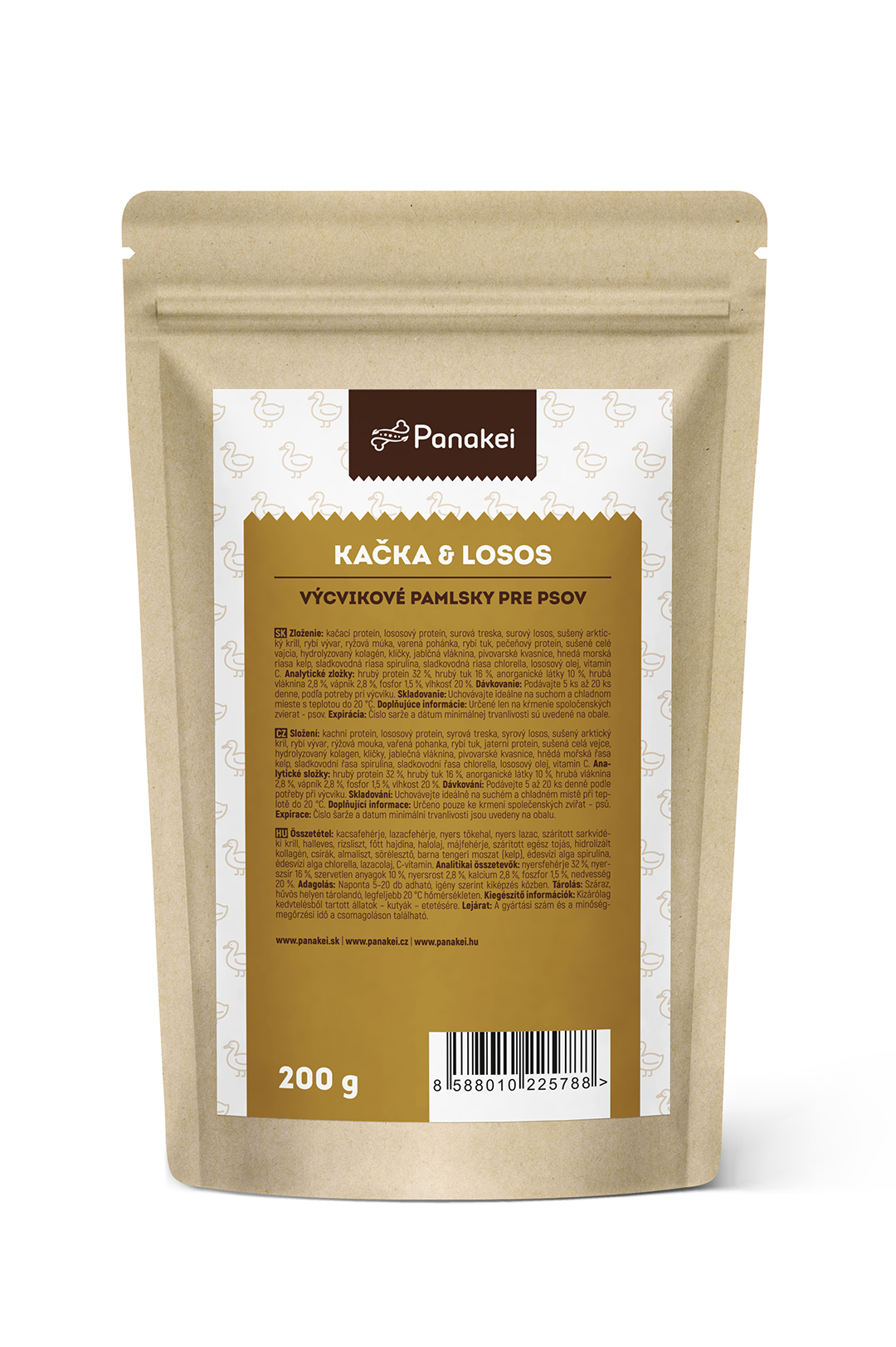 Výcvikové pamlsky pre psov - Kačka+Losos ✅ 200 g | Panakei.sk