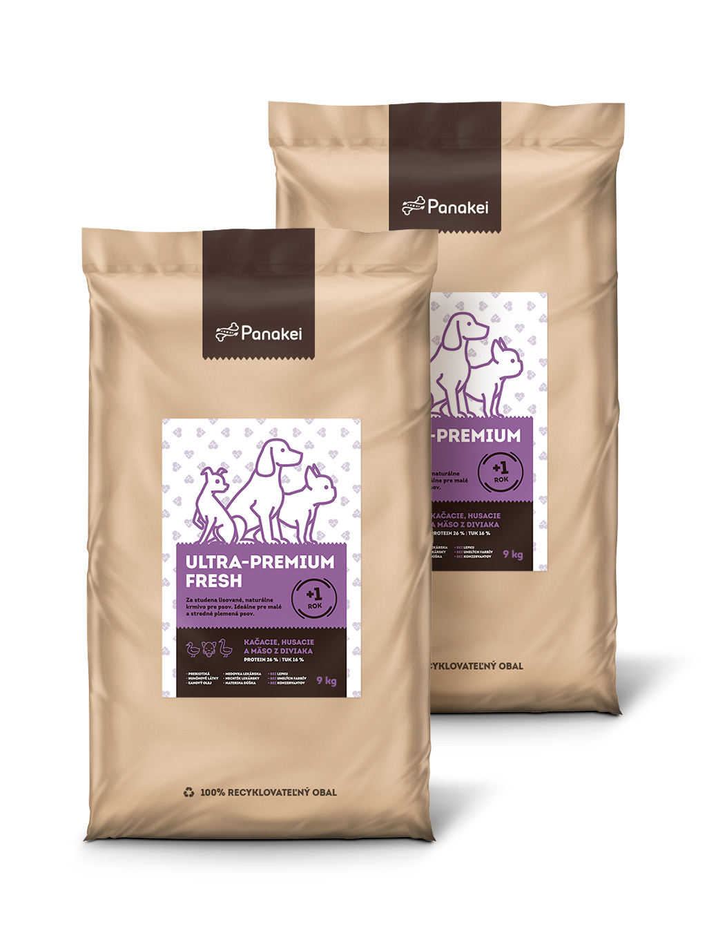 Za studena lisované granule pre psov ✅ Kačka+Hus+Diviak 18kg (2x9kg)