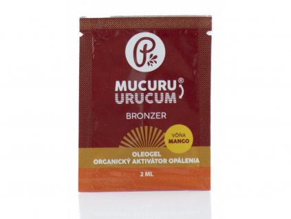 (Vzorek) MUCURU® - Oleogel bronzer s mořskou řasou Dunalliella salina Mango 2 ml
