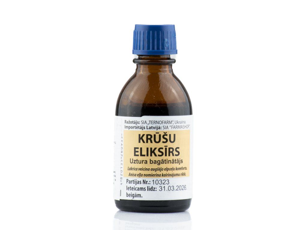 Ternofarm - Elixir pentru piept - picături de tuse cu extract de lemn dulce și ulei de anason, 25 ml
