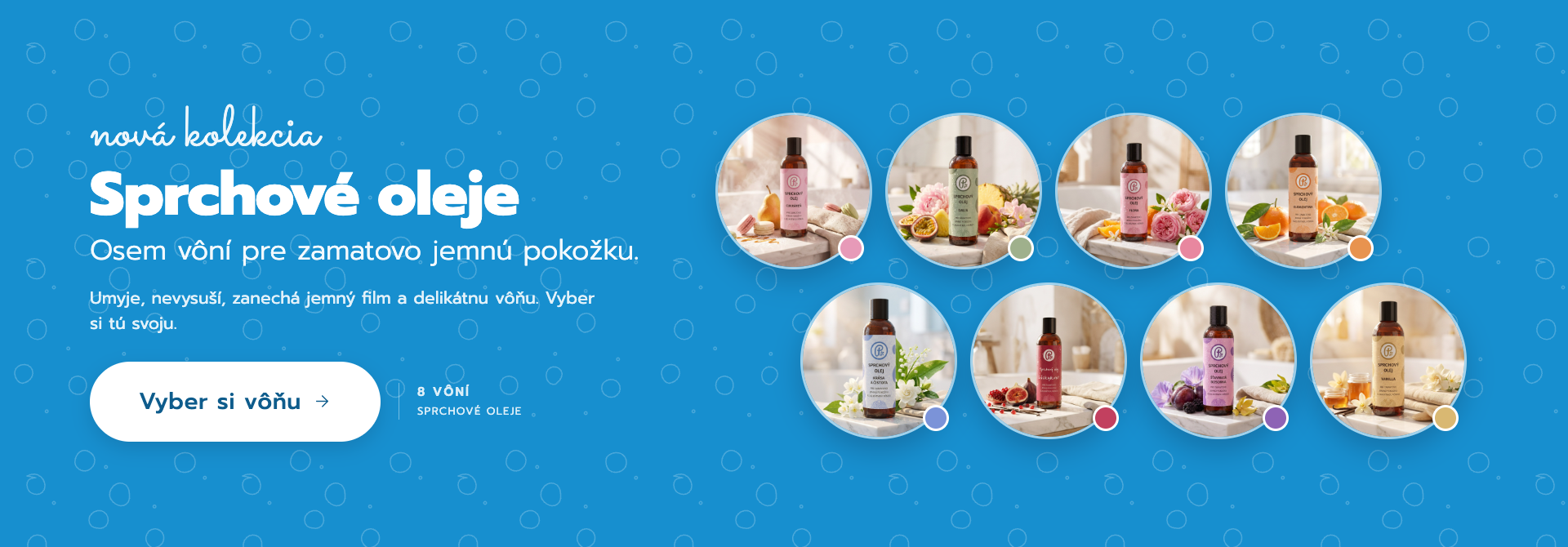 Sprchové oleje — nová kolekcia